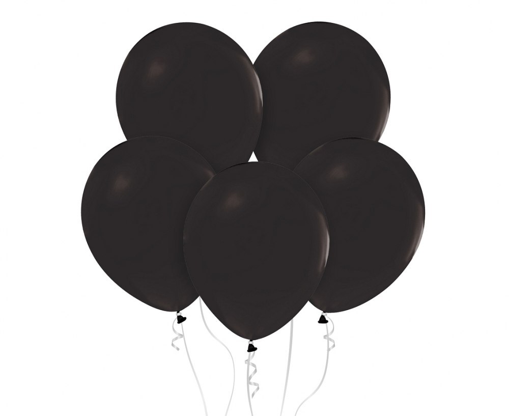 GLOBOS PASTEL NEGROS, B&C, 30 CM, 10 UDS. GODAN